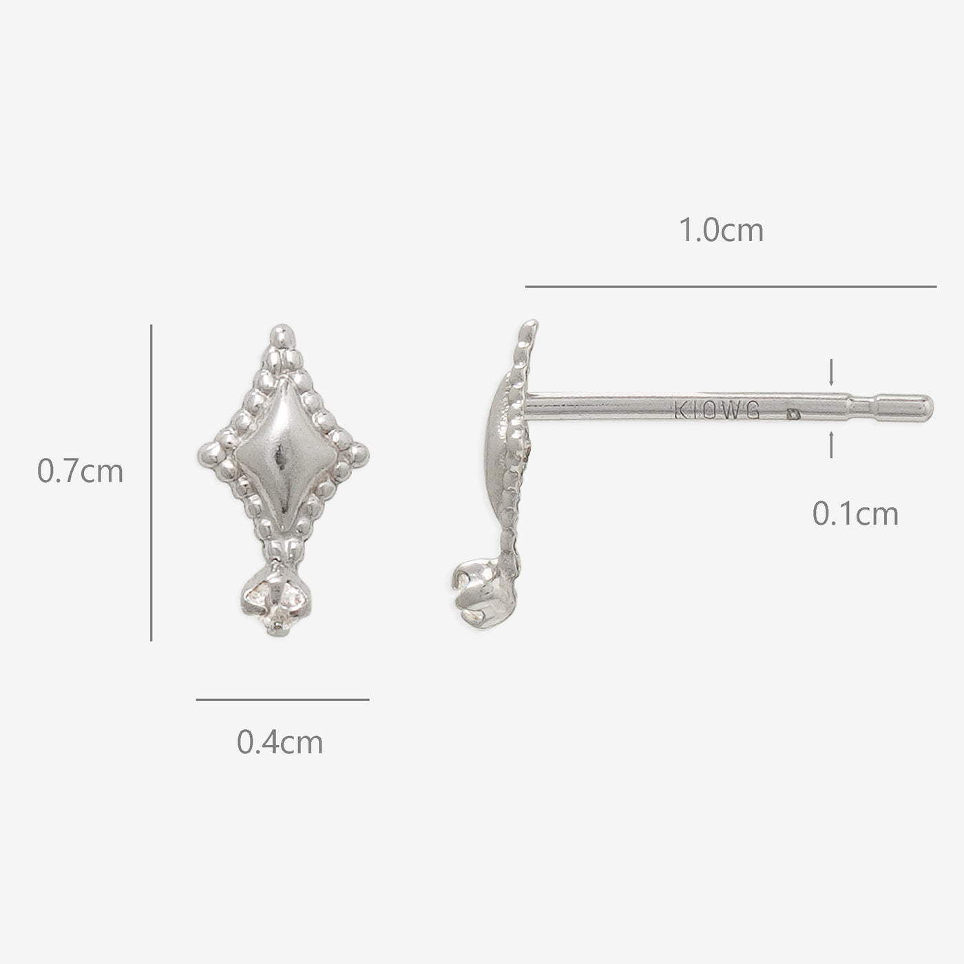 K10ホワイトゴールド ダイヤモンド ピアス K10 ホワイトゴールド ダイヤモンド ピアス （10343601668398