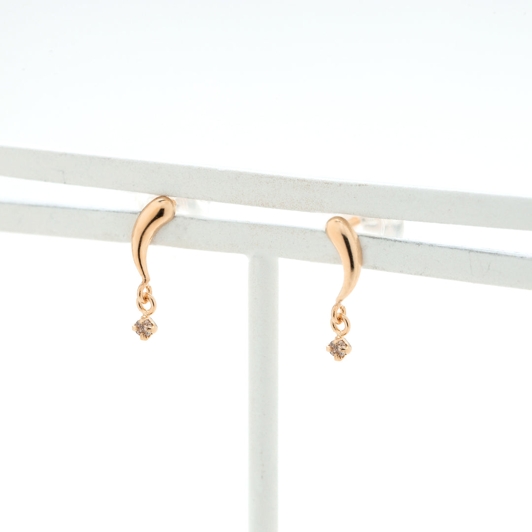 K10 ピンクゴールド ダイヤモンド ピアス （8357996593454