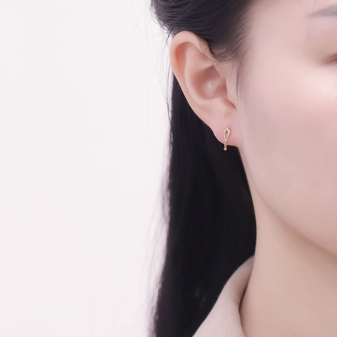 K10 イエローゴールド ダイヤモンド ピアス （8020305477934