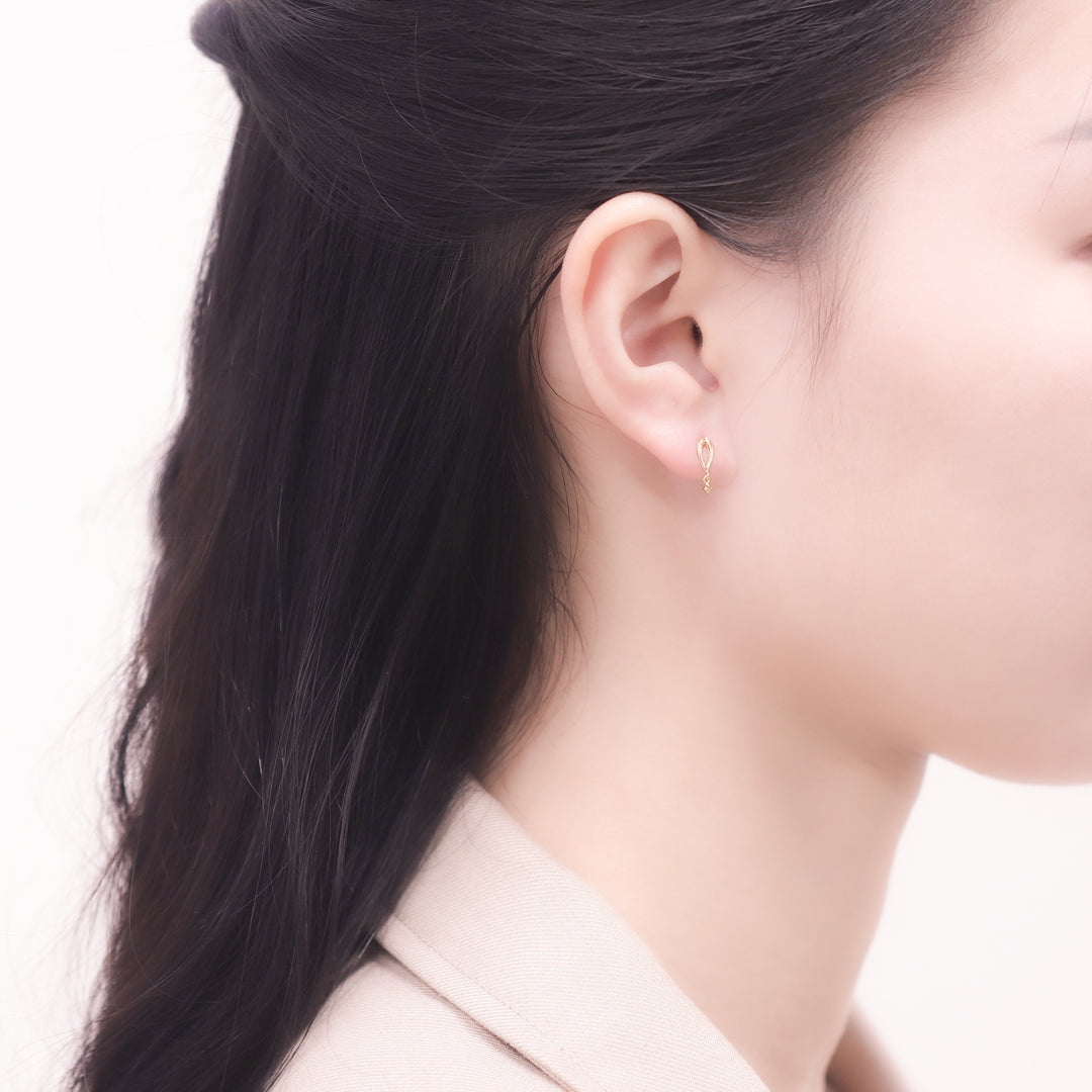 K10 イエローゴールド ダイヤモンド ピアス （8020305477934