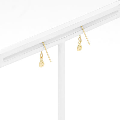 K10 イエローゴールド ダイヤモンド しずく フック ピアス