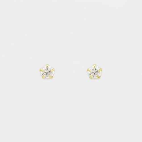 K18 イエローゴールド ダイヤモンド ピアス