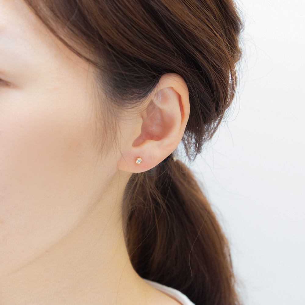 WEB限定】K18 イエローゴールド ダイヤモンド ピアス （7277481492637