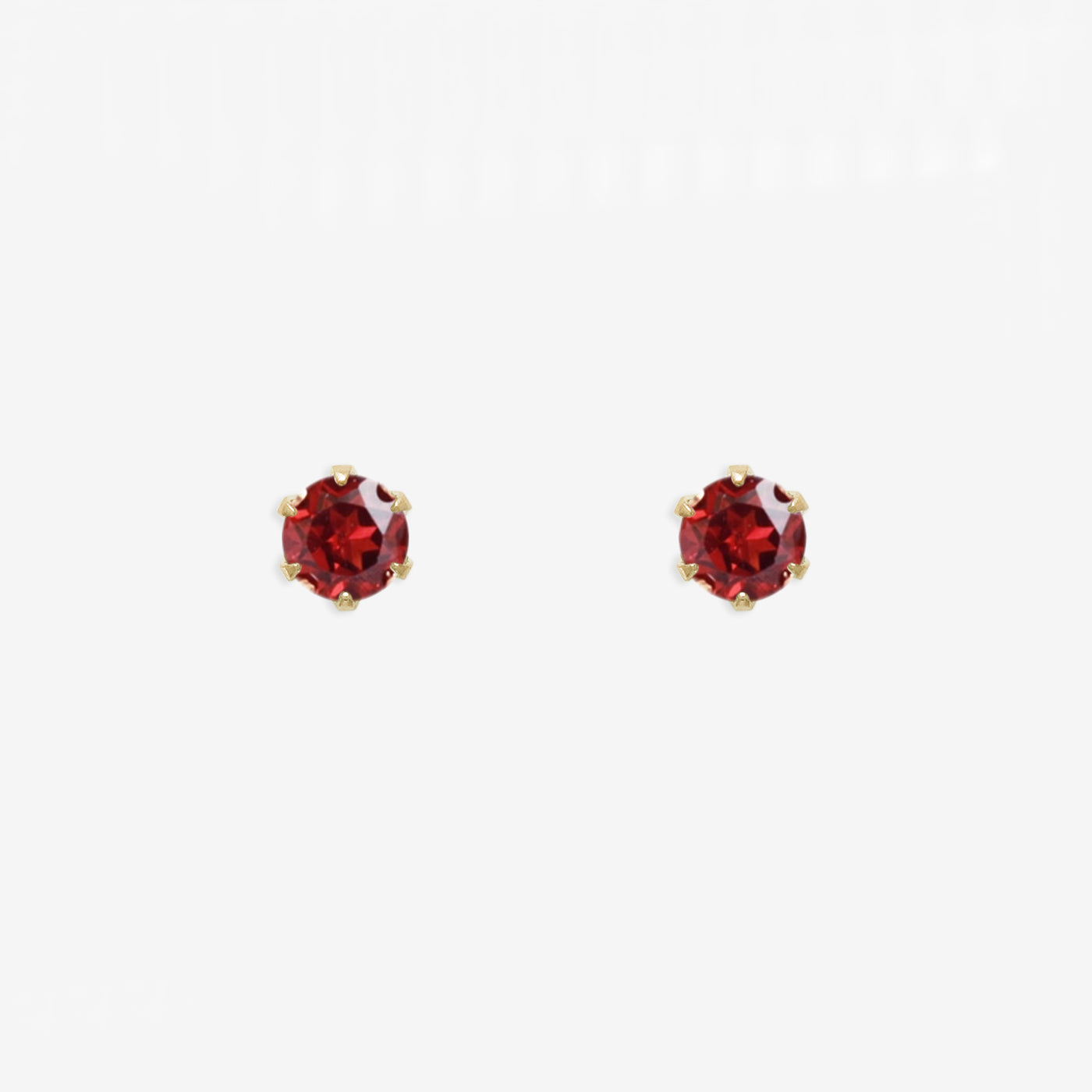 1月誕生石 K10 イエローゴールド ガーネット ピアス