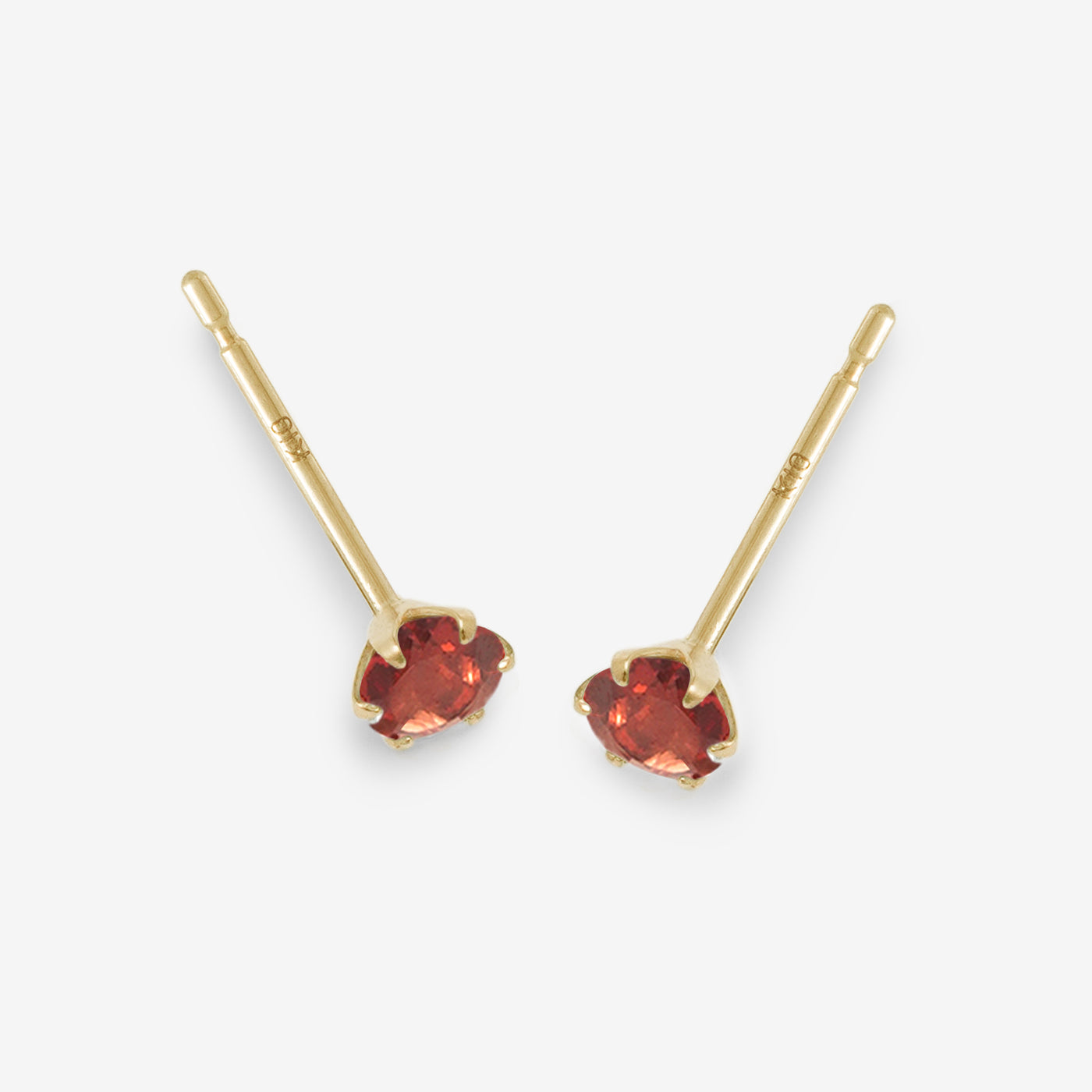 1月誕生石 K10 イエローゴールド ガーネット ピアス