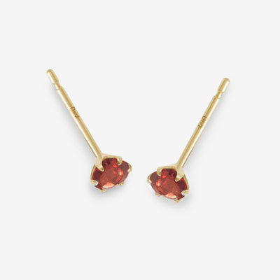 1月誕生石 K10 イエローゴールド ガーネット ピアス