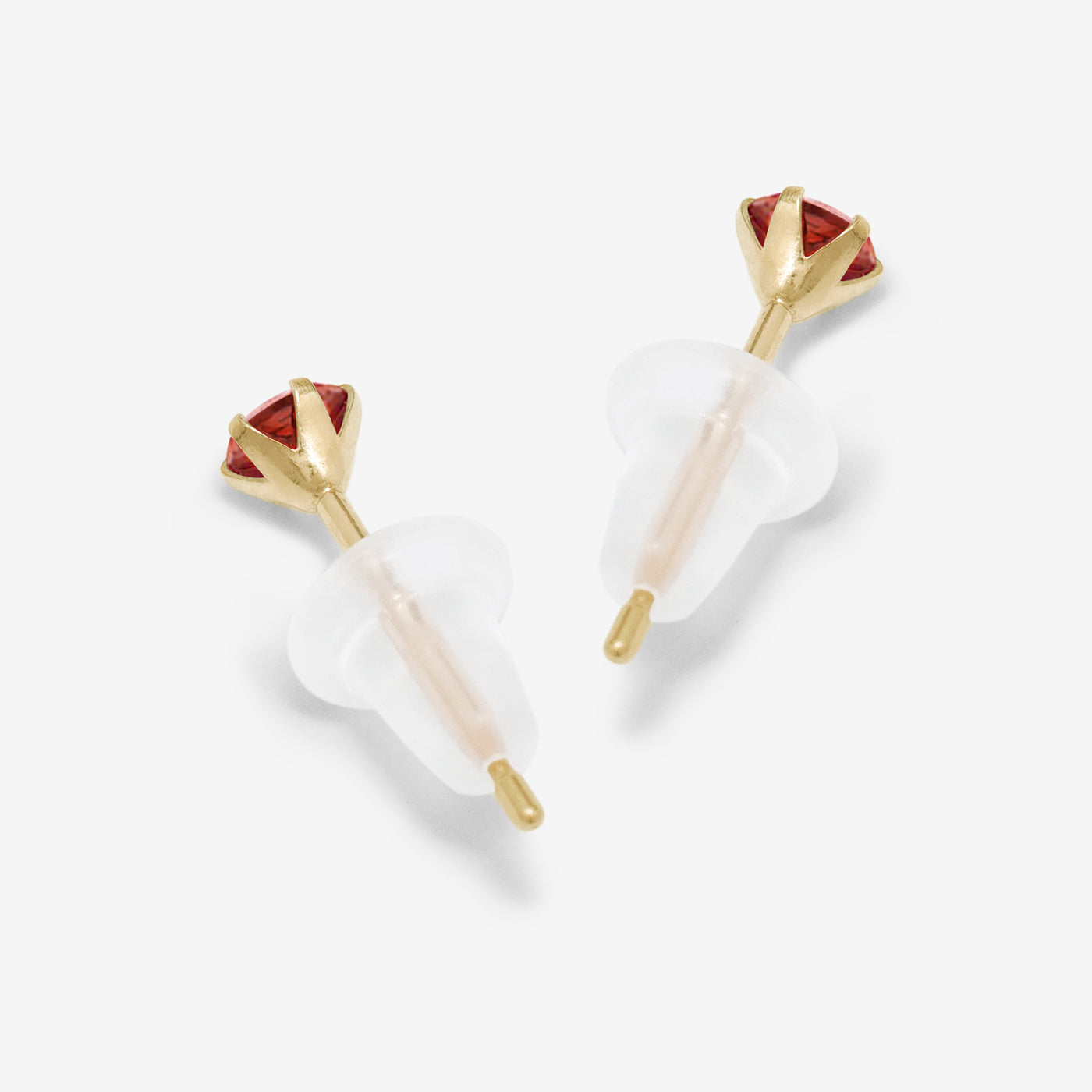 1月誕生石 K10 イエローゴールド ガーネット ピアス