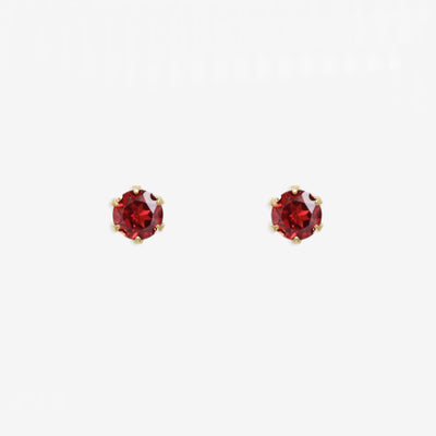 1月誕生石 K10 イエローゴールド ガーネット ピアス