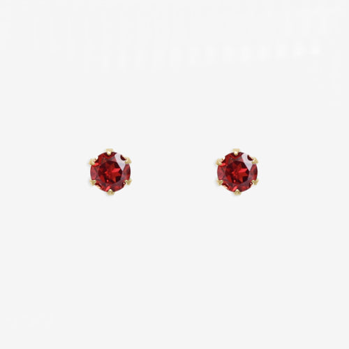 1月誕生石 K10 イエローゴールド ガーネット ピアス