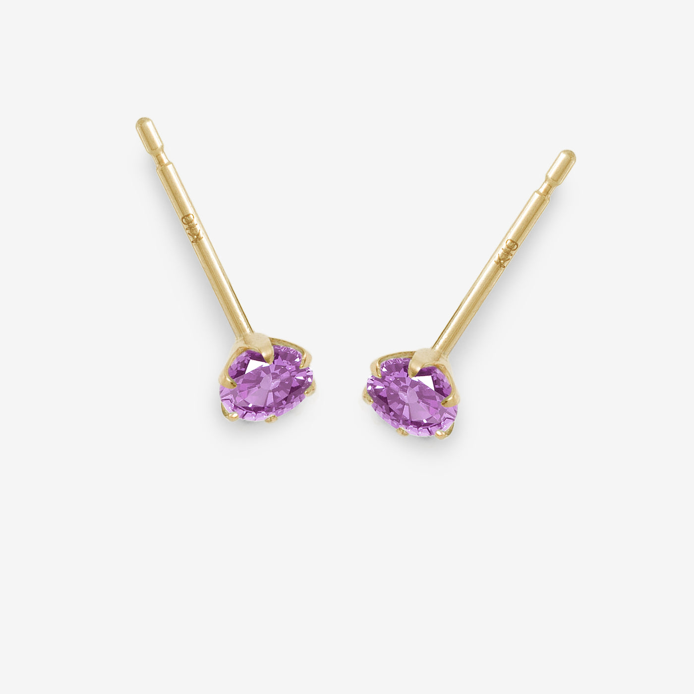 2月誕生石 K10 イエローゴールド アメジスト ピアス