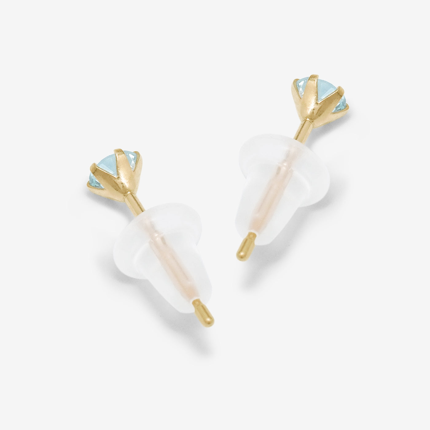 3月誕生石 K10 イエローゴールド アクアマリン ピアス