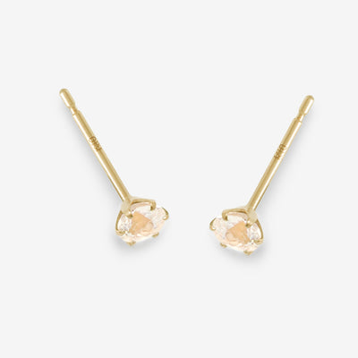 K10 イエローゴールド クォーツ ピアス