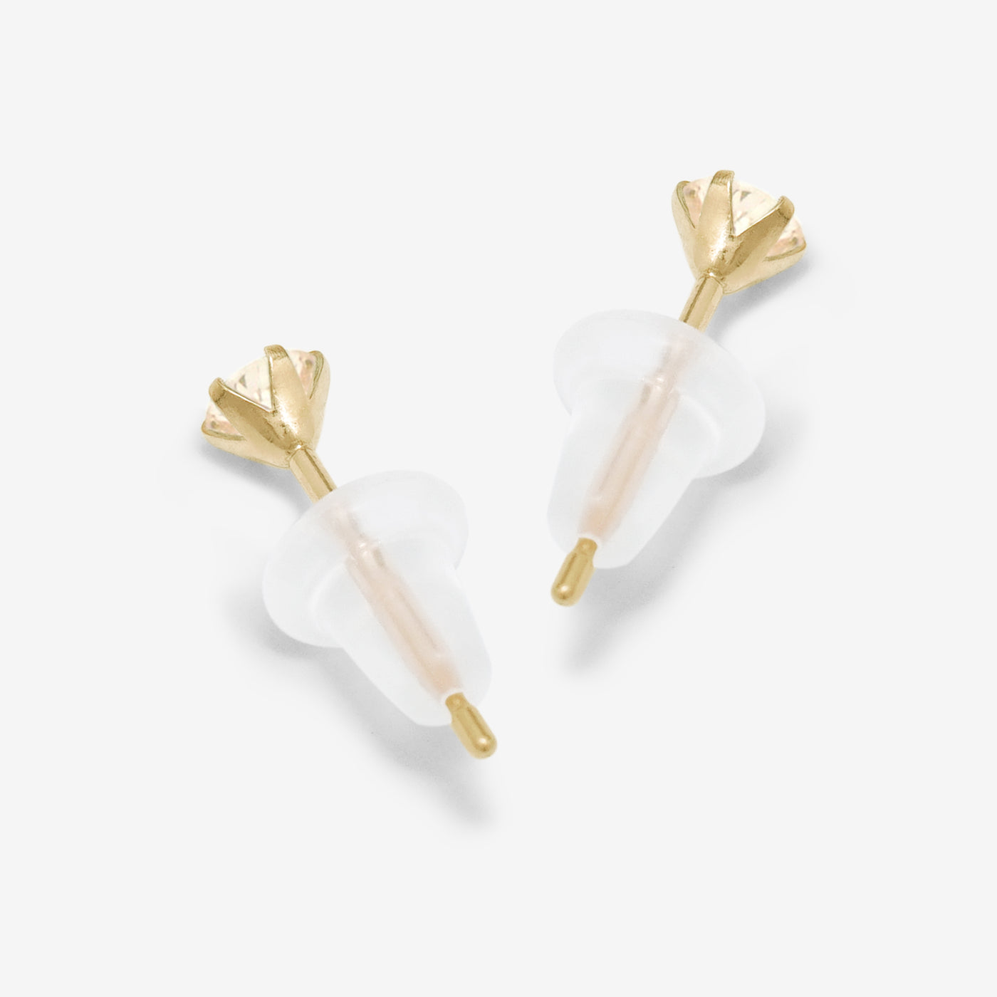 K10 イエローゴールド クォーツ ピアス