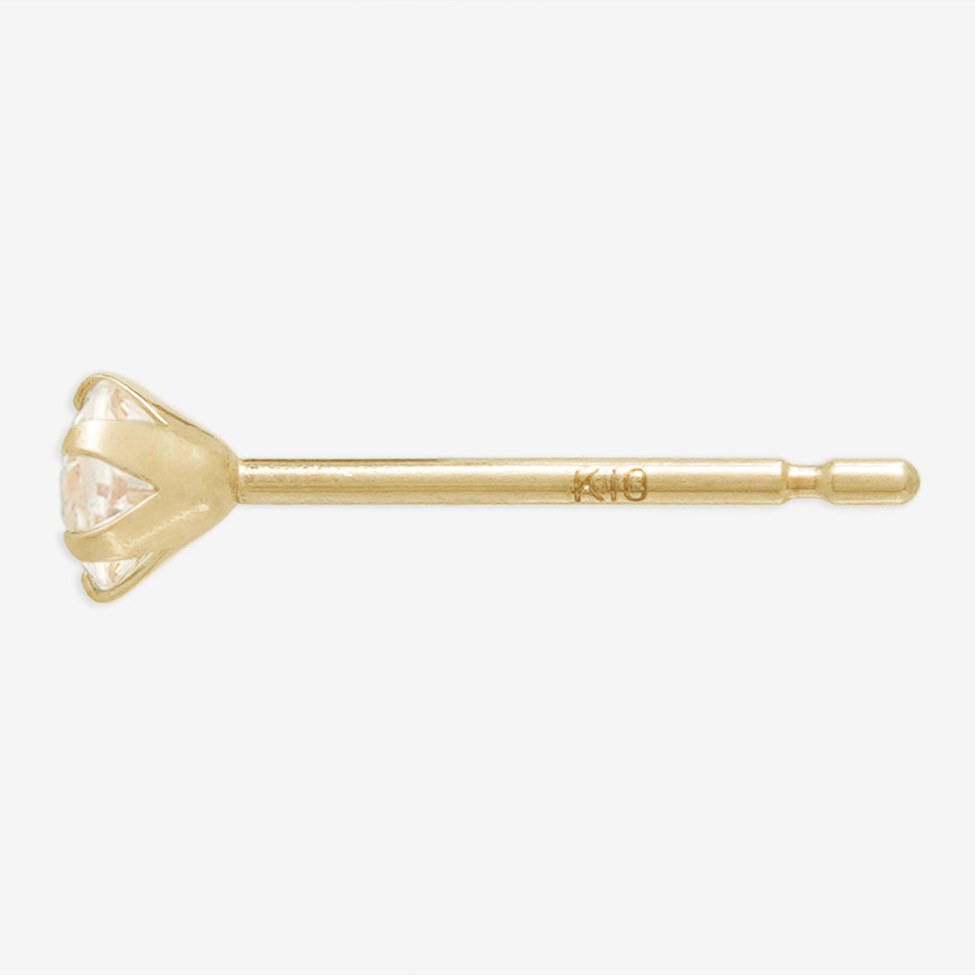 K10 イエローゴールド クォーツ ピアス