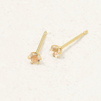 K10 イエローゴールド クォーツ ピアス