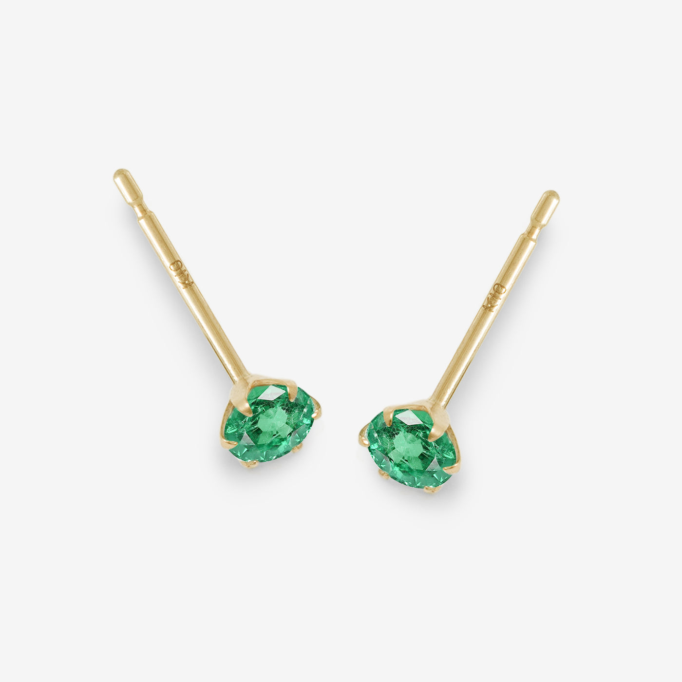 5月誕生石 K10 イエローゴールド エメラルド ピアス