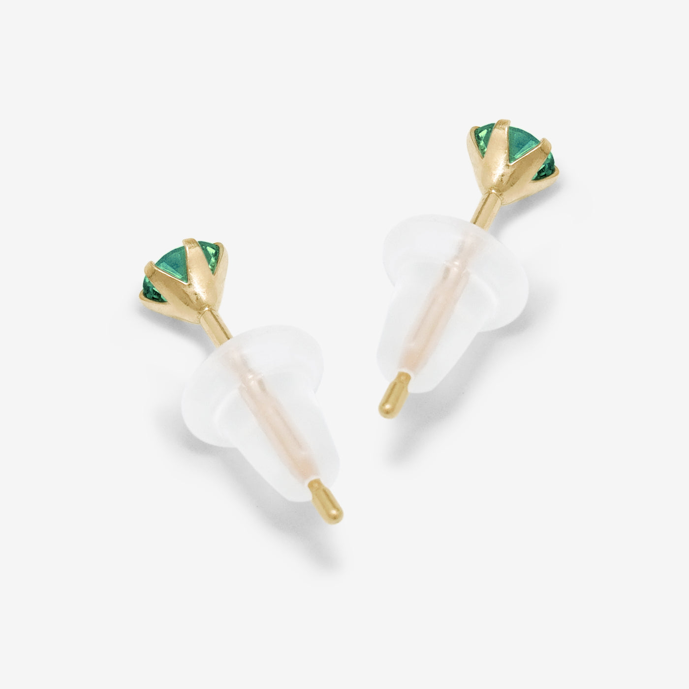 5月誕生石 K10 イエローゴールド エメラルド ピアス