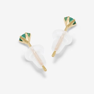 5月誕生石 K10 イエローゴールド エメラルド ピアス