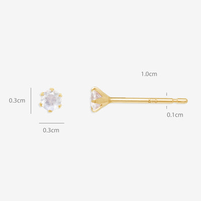6月誕生石 K10 イエローゴールド ムーンストーン ピアス