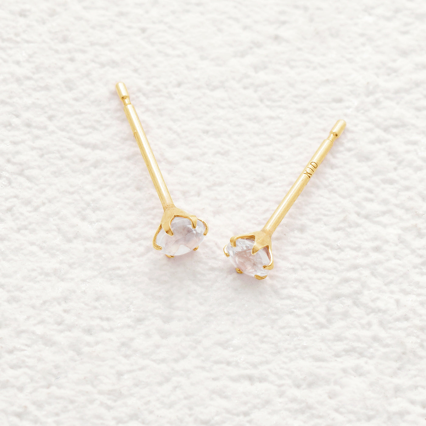 6月誕生石 K10 イエローゴールド ムーンストーン ピアス