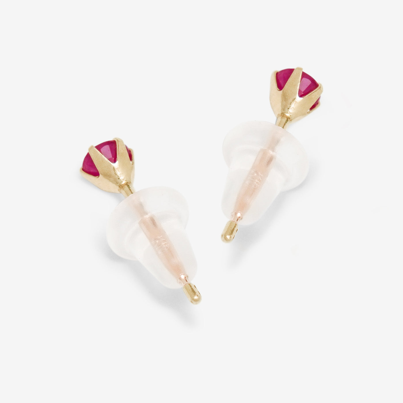 7月誕生石 K10 イエローゴールド ルビー ピアス