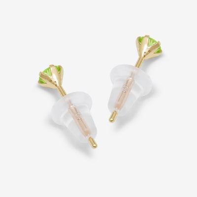8月誕生石 K10 イエローゴールド ペリドット ピアス