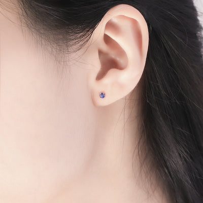 9月誕生石 K10 イエローゴールド サファイア ピアス