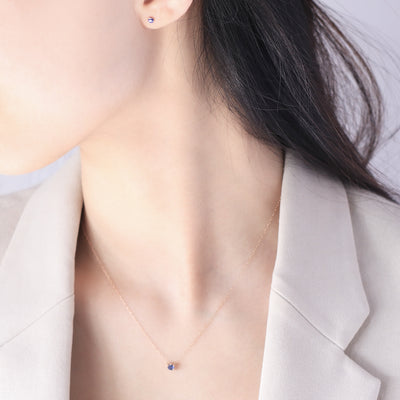 9月誕生石 K10 イエローゴールド サファイア ピアス