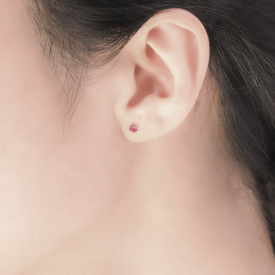 10月誕生石 K10 イエローゴールド ピンクトルマリン ピアス