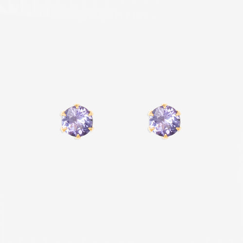 12月誕生石 K10 イエローゴールド タンザナイト ピアス