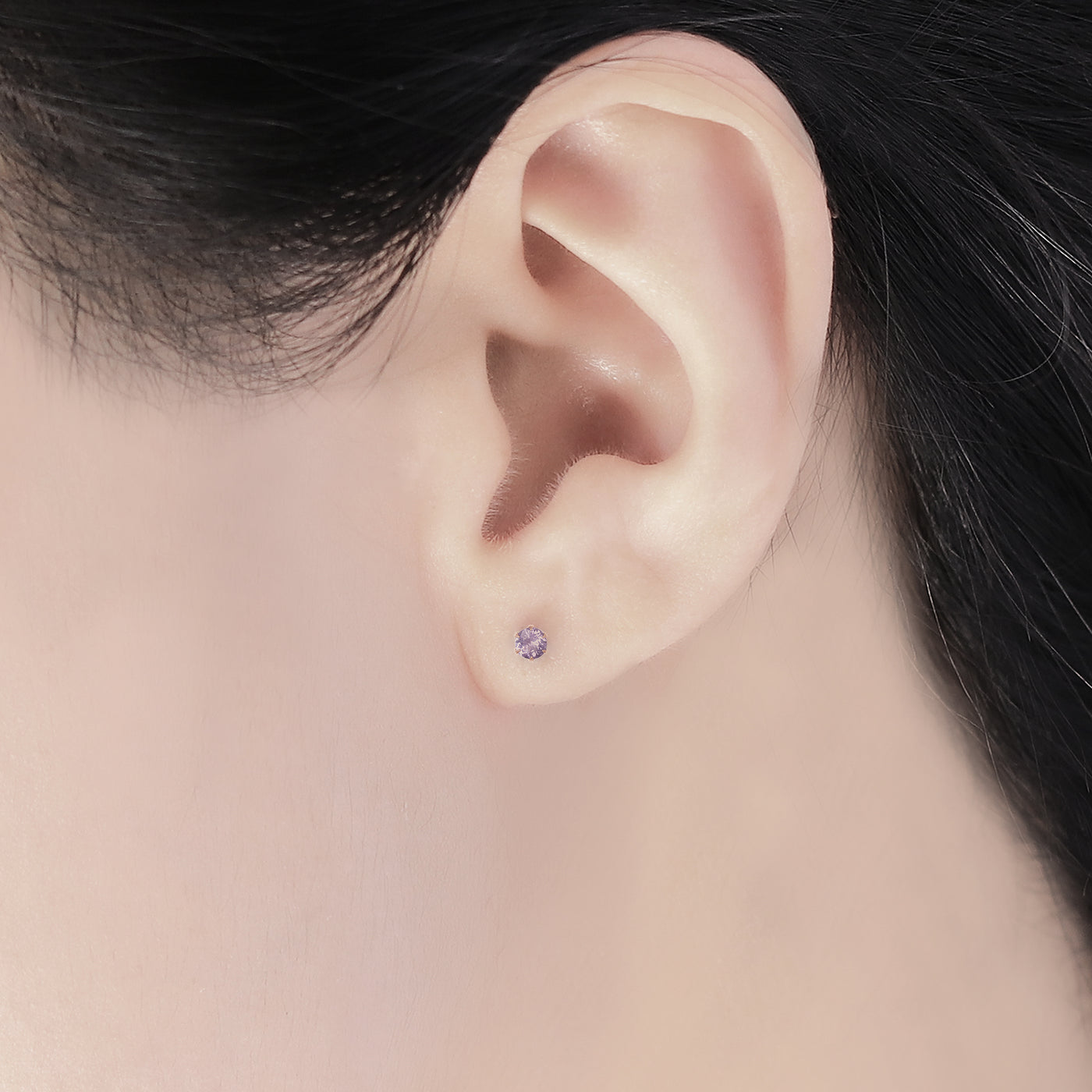 12月誕生石 K10 イエローゴールド タンザナイト ピアス