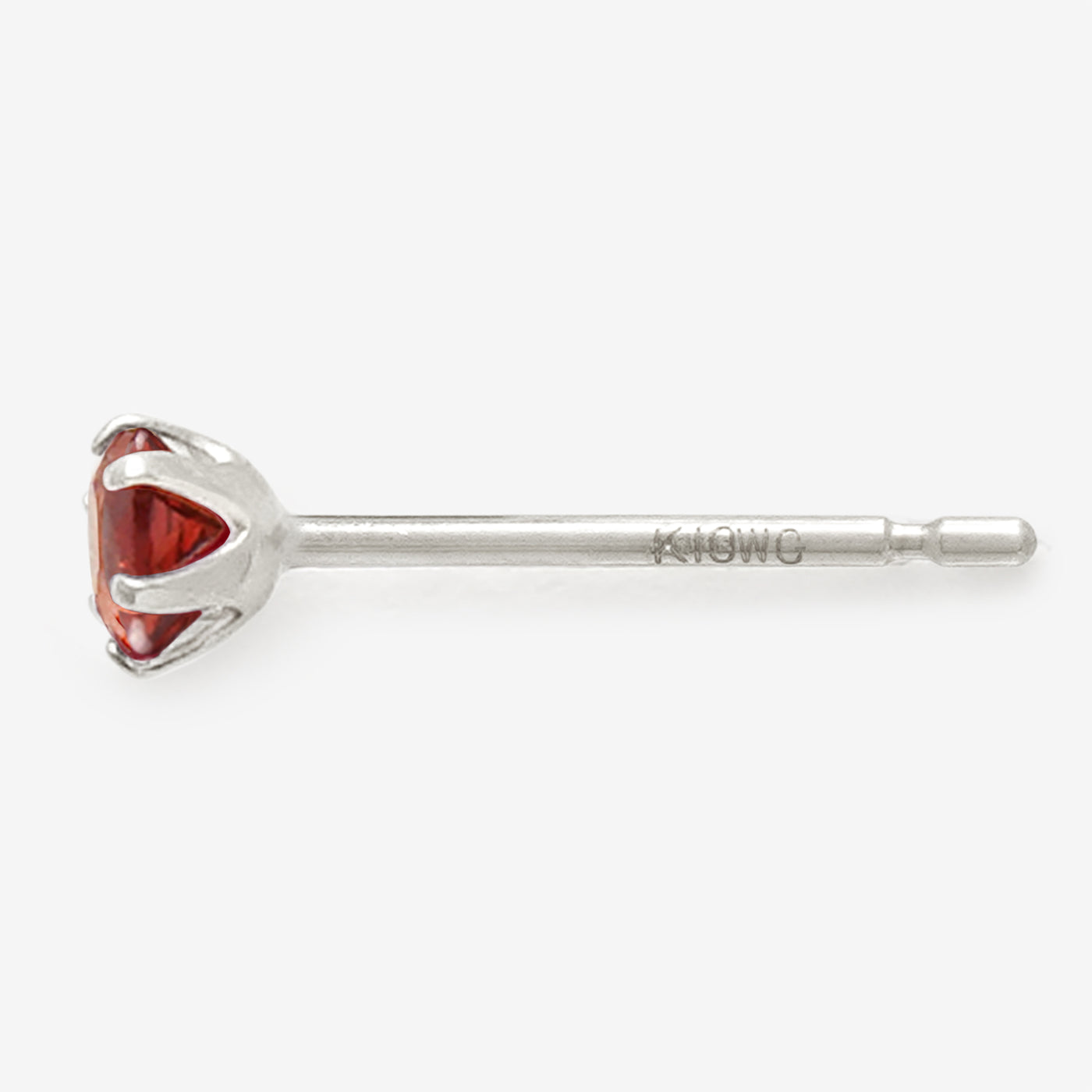 1月誕生石 K10 ホワイトゴールド ガーネット ピアス