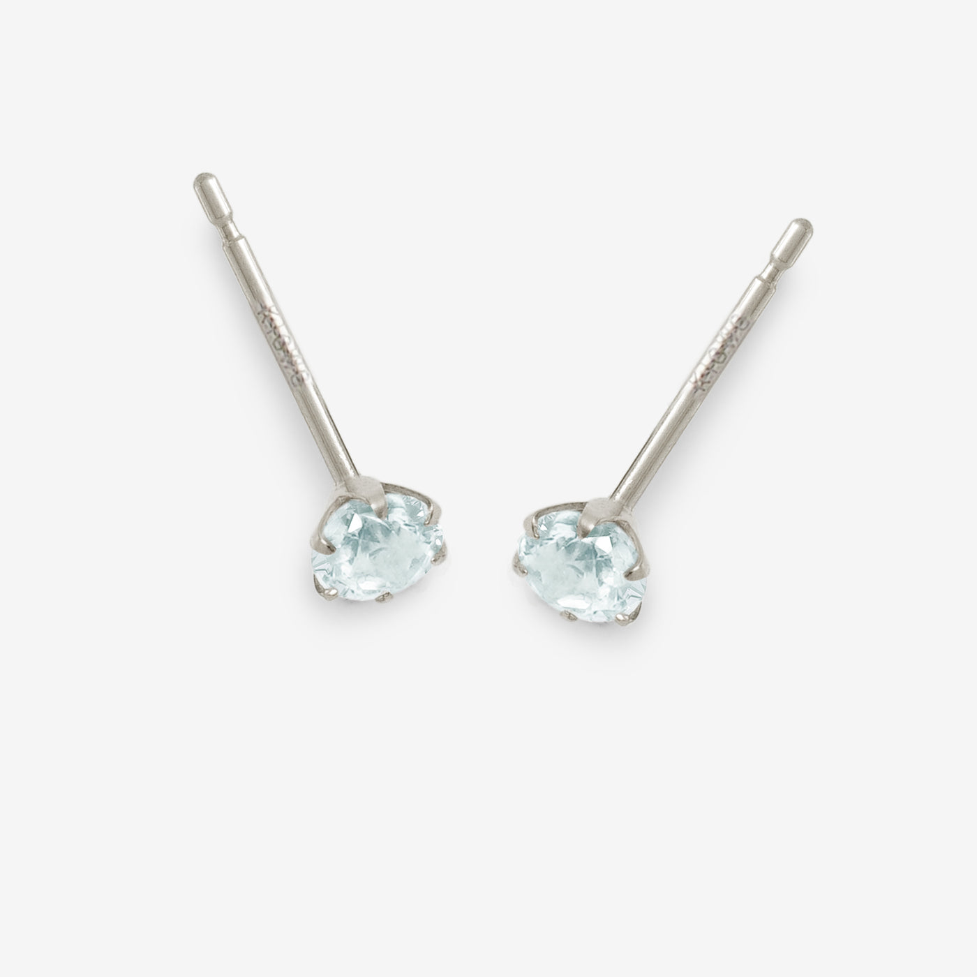 3月誕生石 K10 ホワイトゴールド アクアマリン ピアス