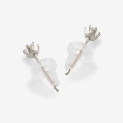 K10 ホワイトゴールド クォーツ ピアス