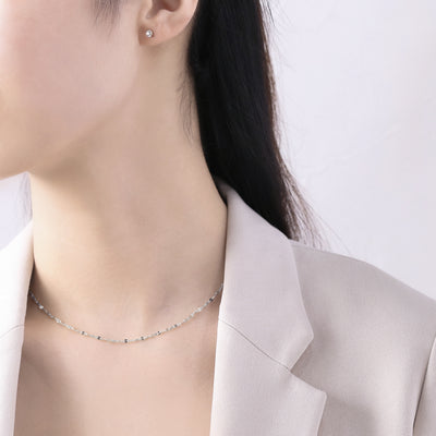 K10 ホワイトゴールド クォーツ ピアス