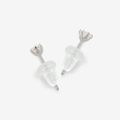 6月誕生石 K10 ホワイトゴールド ムーンストーン ピアス