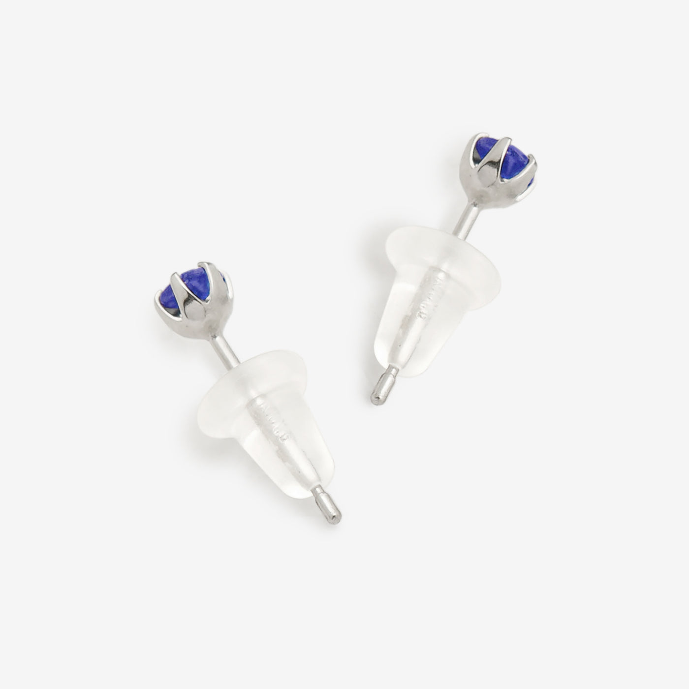 9月誕生石 K10 ホワイトゴールド サファイア ピアス