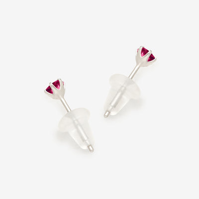 10月誕生石 K10 ホワイトゴールド ピンクトルマリン ピアス