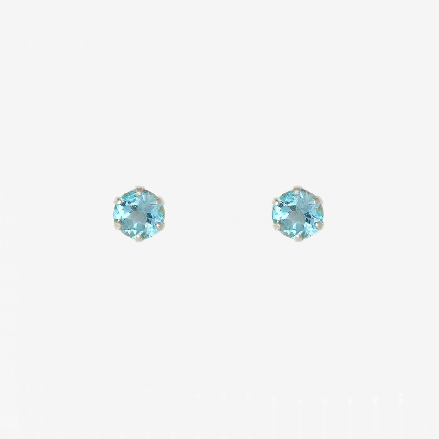 11月誕生石 K10 ホワイトゴールド ブルートパーズ ピアス