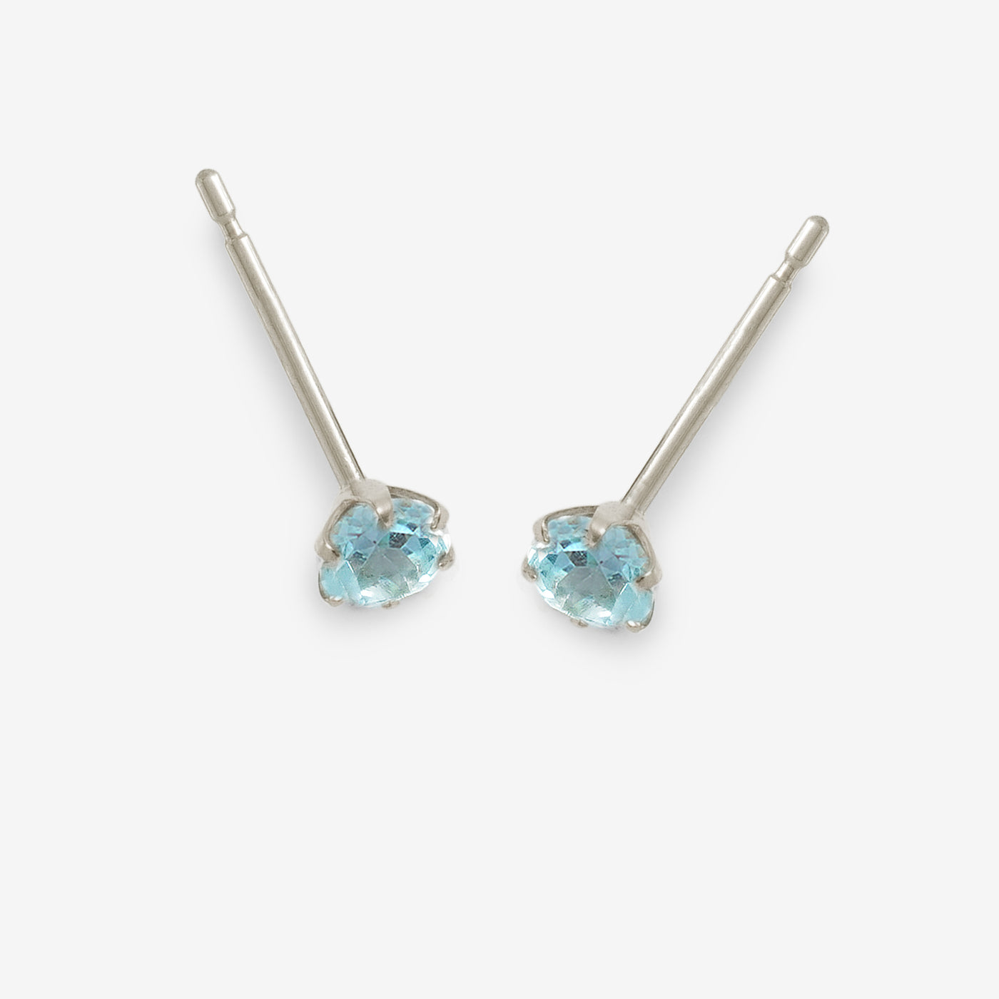 11月誕生石 K10 ホワイトゴールド ブルートパーズ ピアス