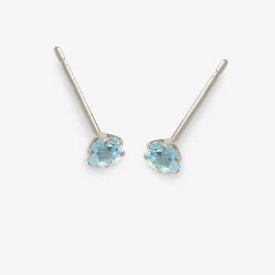 11月誕生石 K10 ホワイトゴールド ブルートパーズ ピアス