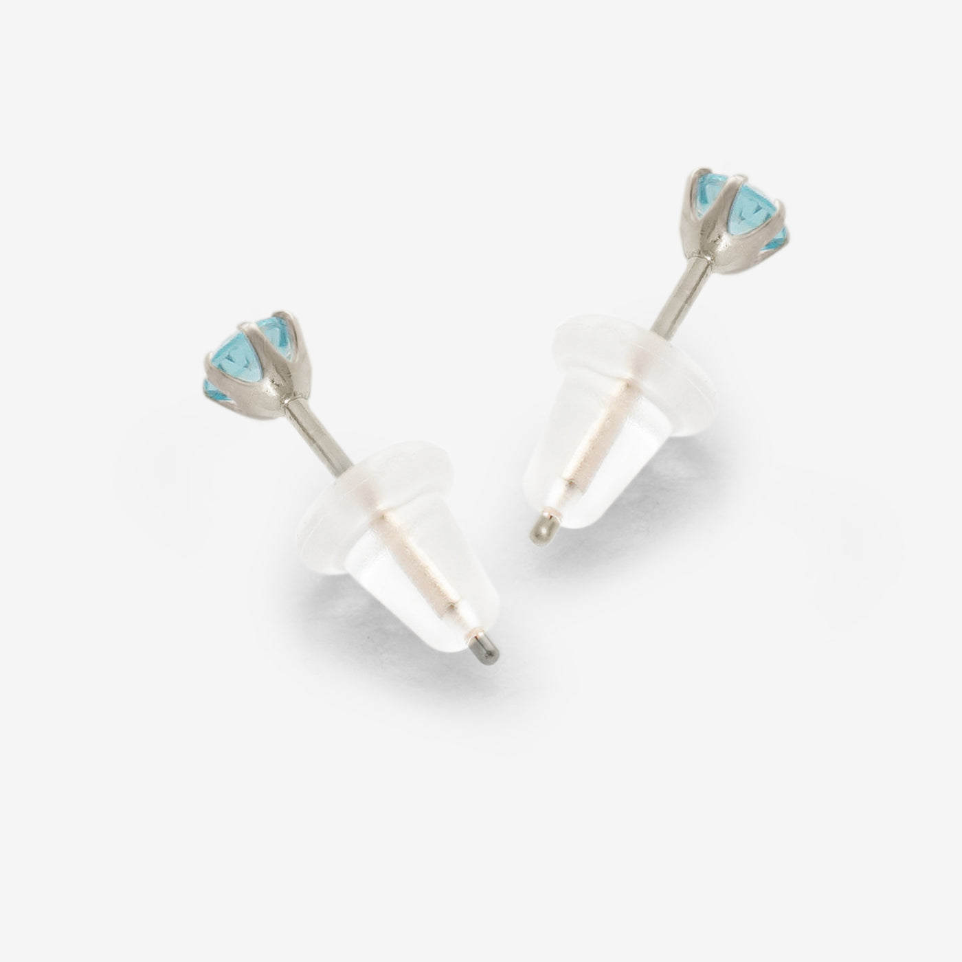 11月誕生石 K10 ホワイトゴールド ブルートパーズ ピアス