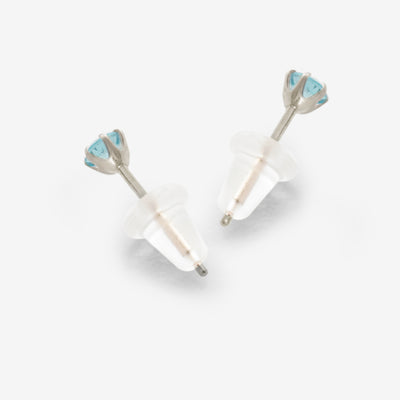 11月誕生石 K10 ホワイトゴールド ブルートパーズ ピアス