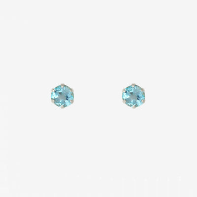 11月誕生石 K10 ホワイトゴールド ブルートパーズ ピアス