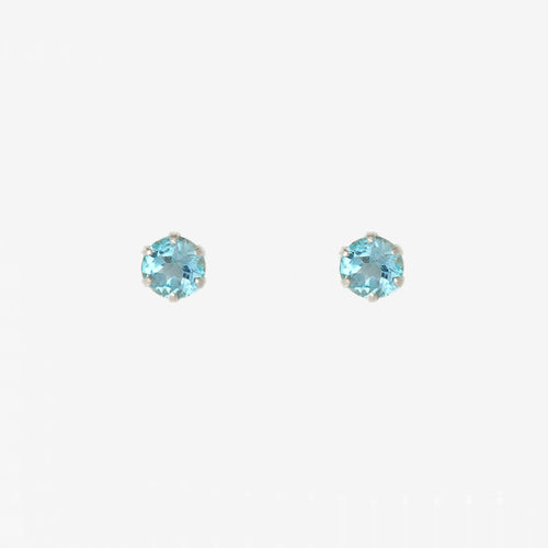 11月誕生石 K10 ホワイトゴールド ブルートパーズ ピアス