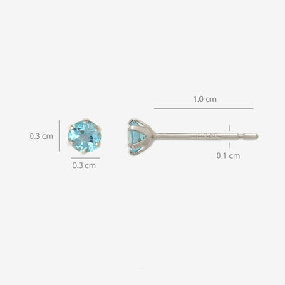 11月誕生石 K10 ホワイトゴールド ブルートパーズ ピアス