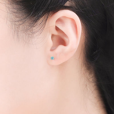 11月誕生石 K10 ホワイトゴールド ブルートパーズ ピアス