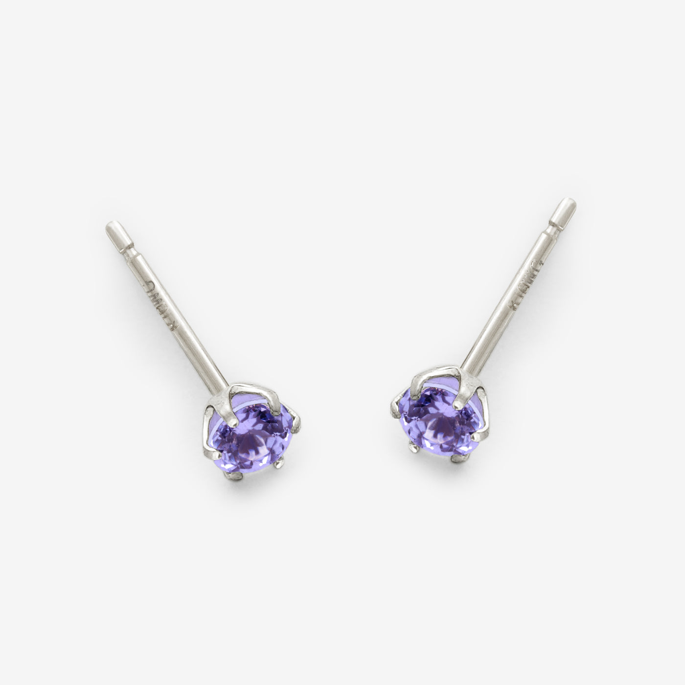 12月誕生石 K10 ホワイトゴールド タンザナイト ピアス