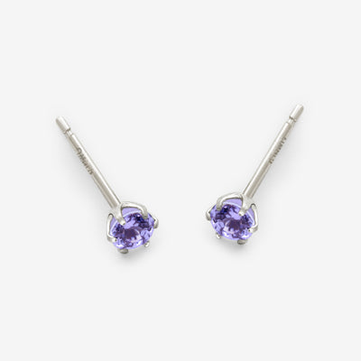 12月誕生石 K10 ホワイトゴールド タンザナイト ピアス