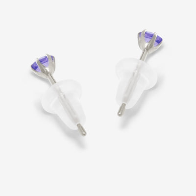 12月誕生石 K10 ホワイトゴールド タンザナイト ピアス